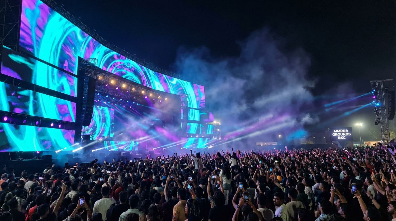 LED stage backdrop at live concert India