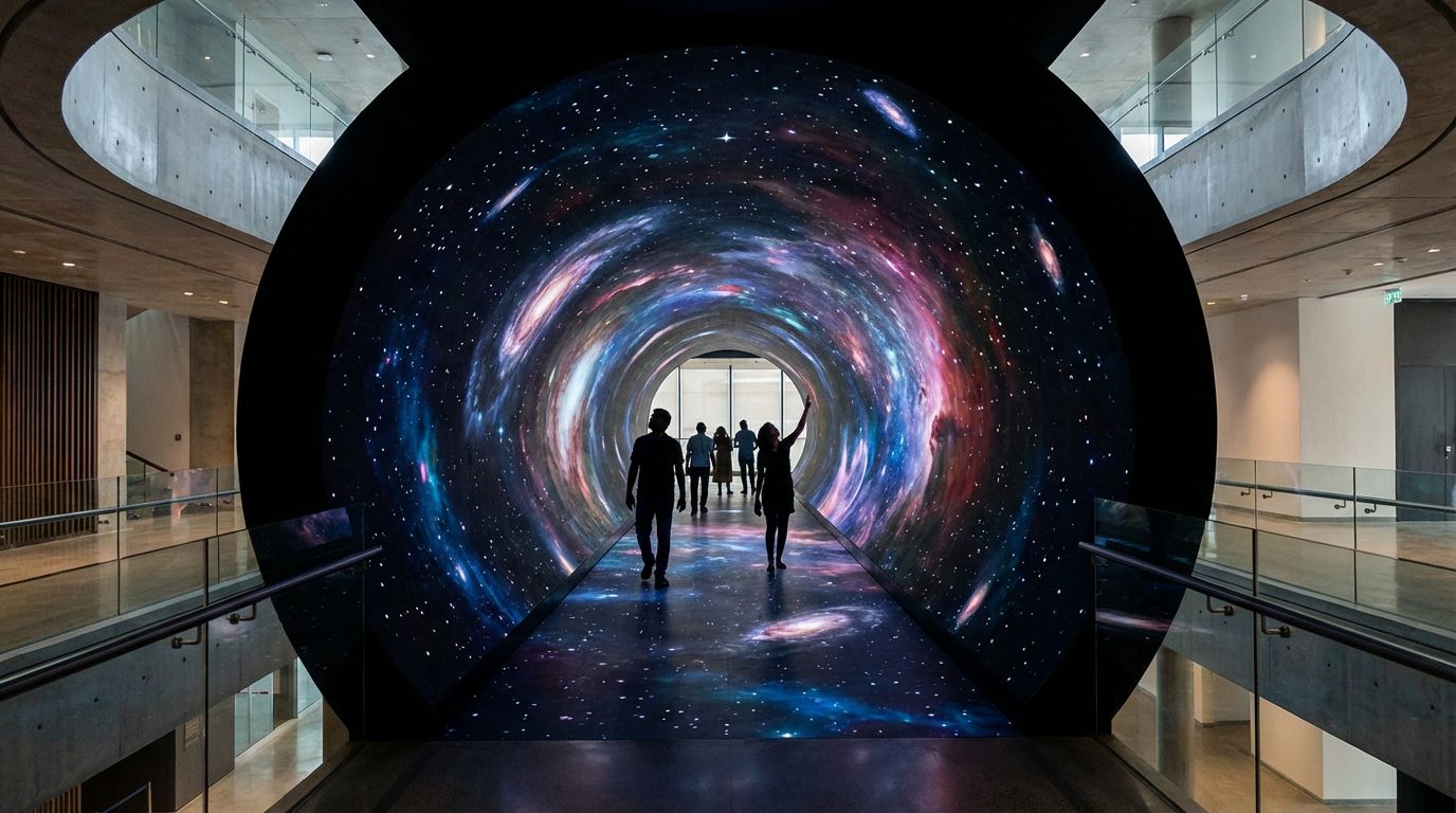 Immersive 360 curved LED tunnel experience