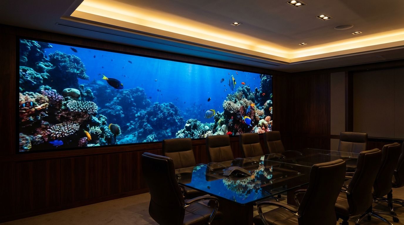 Fine pitch LED video wall boardroom
